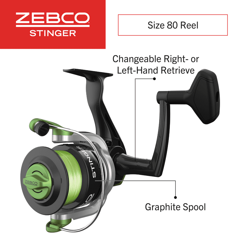 Zebco SSP8030BX3 Stinger Spinning Reel, Size 80 