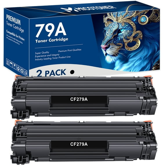 79A Toner Cartridge 2-Pack Compatible for HP CF279A 79A Work with Pro MFP M26nw M26a M12w M12a Printer (Black)