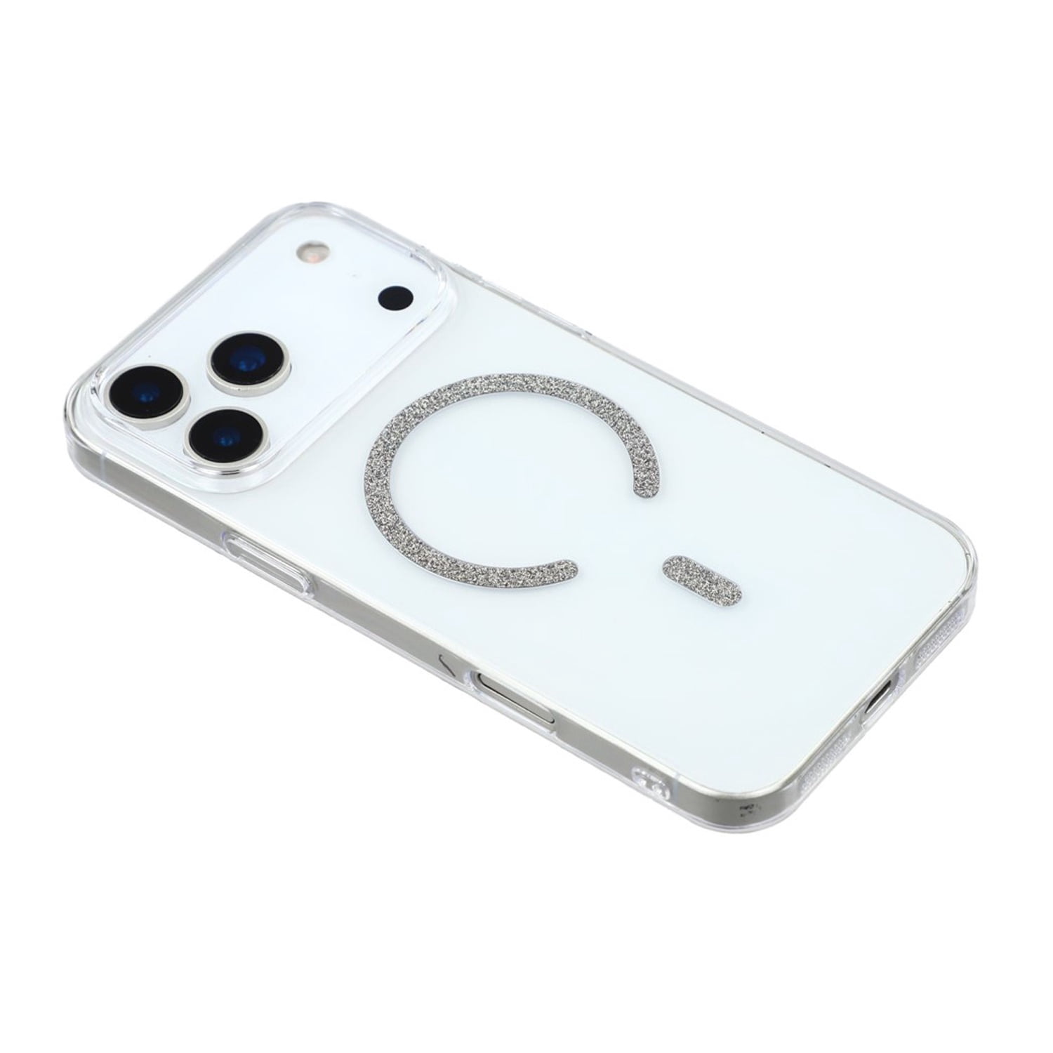Crystal Clear Glossy Bumper Case with MagSafe for iPhone 17 Pro Max - Black