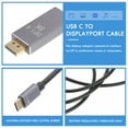 ITSELFER USB C To DisplayPort Cable 6 Inch Monitor USBC To DP 1.4