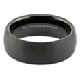 thumbnail image 4 of Black Plated Tungsten Carbide 6mm Wedding Band with Brushed Center and Recessed Edges RingSize 12.5, 4 of 6