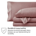 thumbnail image 4 of Bare Home Premium 1800 Collection 4-Piece Bed Sheet Set, Queen, Heathered Rosewood, 4 of 7