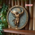 thumbnail image 5 of HELLOYOUNG Atlas Vintage Metal Sign, 7.87 Inch Round Aluminum Wall Decor Art, Rustic Home Bar Cafe Garage Man Cave Decor, Gift for Men, 5 of 6