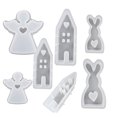 thumbnail image 4 of Molde de silicona para casa de conejo de tamaño pequeño y grande, molde decorativo de yeso con forma de ángel de amor, molde de epoxi de Pascua, 4 of 5