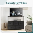 thumbnail image 5 of Llinc Store Dresser for Bedroom, Chest of Drawers, 5 Drawer Dresser, Closet Fabric Dresser with Metal Frame, Black, 5 of 8