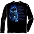 thumbnail image 1 of Pompiers Prière Noir à Manches Longues Graphique Tee-Shirt-Moyen, 1 of 2