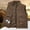 Coffee, variant on Men's Utility Vest Solid Color Lapel Button Front Multi-Pocket Sleeveless Thin Lightweight Breathable Summer Outdoor Casual Work Waistcoat