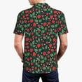 thumbnail image 4 of Balery Strawberry Printed Men’s Short Sleeve Polo Shirt, Midweight Men's Shirt,Golf Polo shirts -Large, 4 of 9