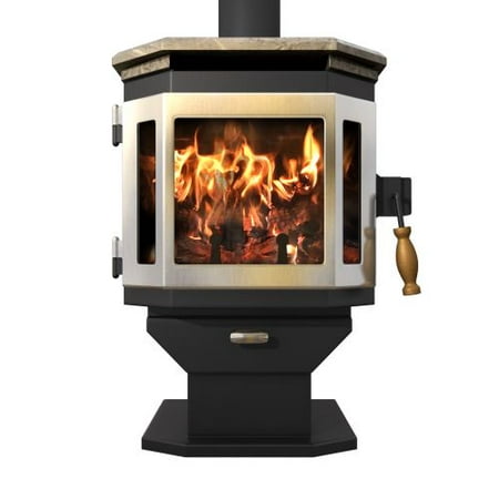 Satin Black Catalyst Wood Stove w/SS Door, Soapstone Top and (Best Soapstone Wood Stove)
