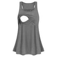 thumbnail image 1 of JNGSA Womens Maternity's Nightgown Pregnancy Midi Nightgowns Nursing Night Gown for Breastfeeding Pregnant Vest Dress Gray XXL, 1 of 4