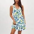 thumbnail image 4 of QQAMB Womens Dresses U-Neck Sleeveless Floral Printed Casual Loose Dreses Laides Sleepwear Nightshirt Multicolor S, 4 of 8