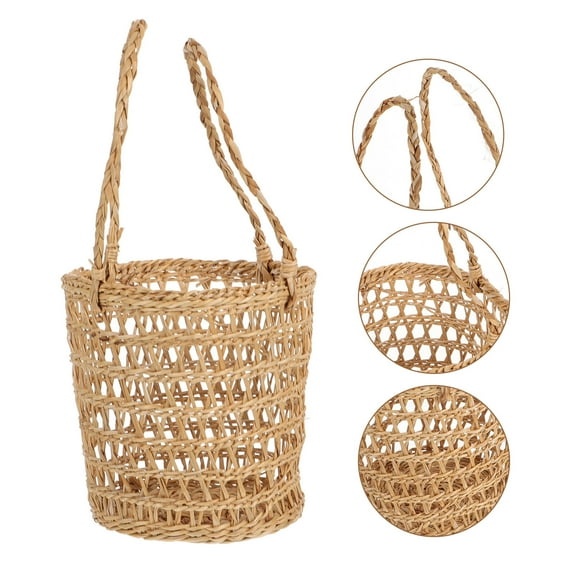 Sparsain 1 exquisite woven straw basket, flower basket, storage basket, hand basket