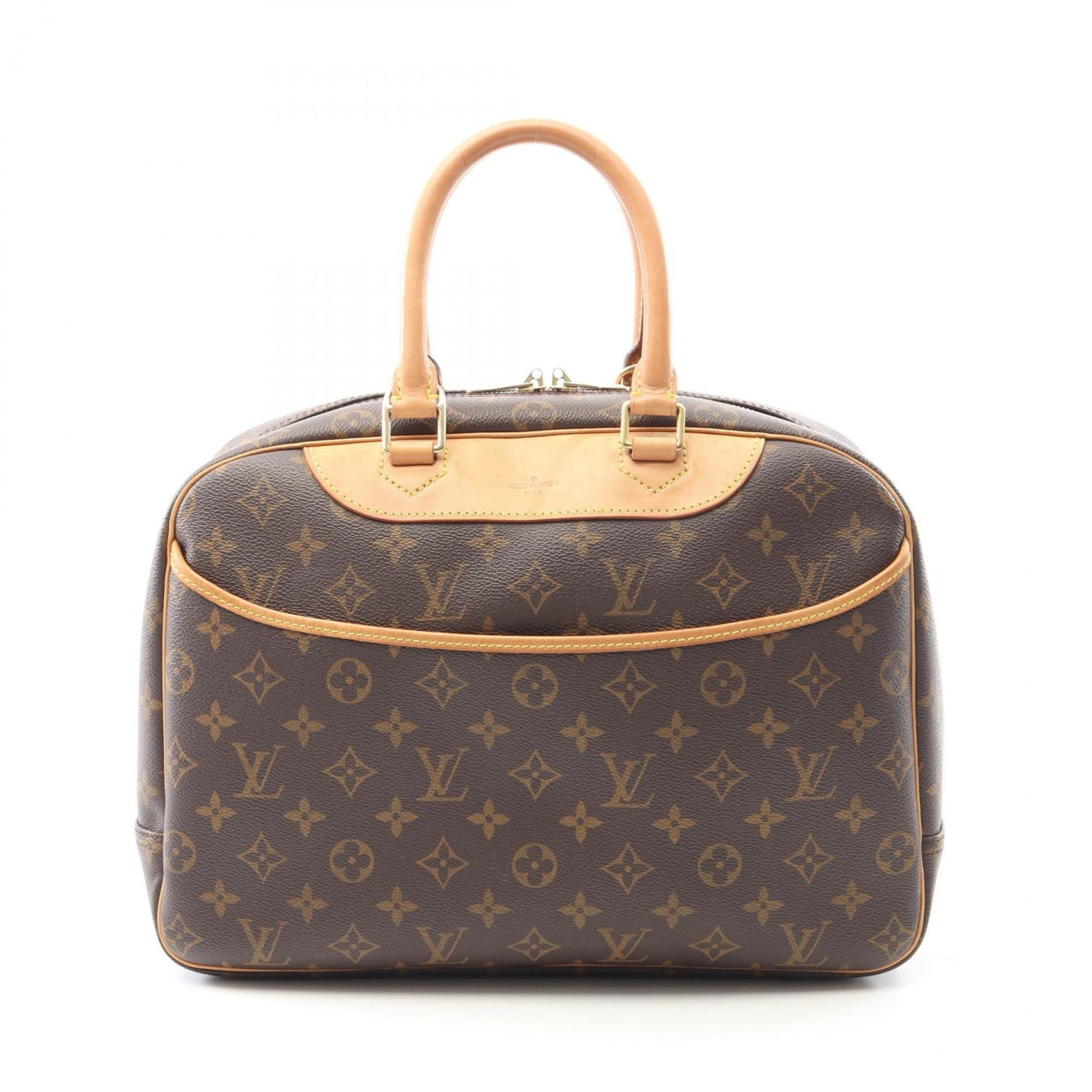 Pre-Owned Louis Vuitton Deauville Bowling Vanity Handbag in Coated Canvas and Leather... (Fair)