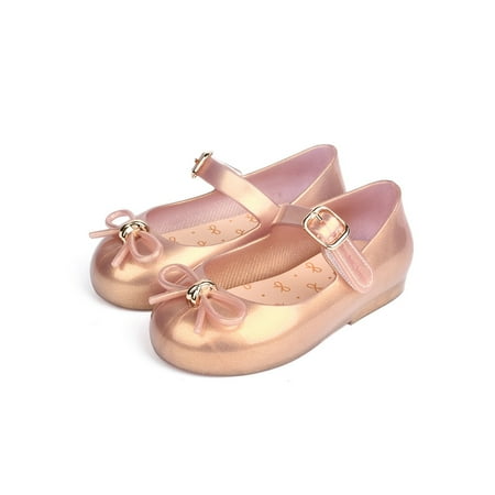 

Zodanni Girls Beach Sandals Bownot Ankle Strap Mary Jane Flats Shoes