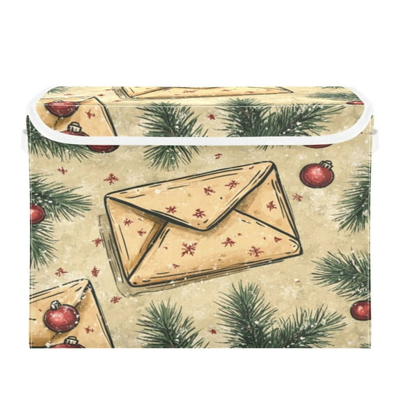 Storage Box With Lid 16.5x12.6x11.8In Foldable Stacked Household Storage Box Christmas Envelope