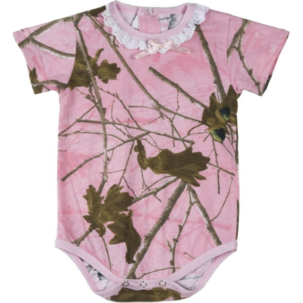 TrailCrest INFANT COTTON CAMOUFLAGE /CAMO & PINK BODY SUIT