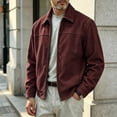 thumbnail image 6 of Men's Relaxed Fit Zip Up Jacket Lapel Collar Smooth Textured Coat with Pockets Fully Lined Casual Spring Fall Outfits Outerwear, 6 of 7