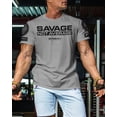 thumbnail image 3 of Gymish Savage Not Average Workout T-Shirt – Funny Gym Shirt for Men, Lifting Tee, Deadlift Shirt, Men’s Workout Apparel, Athletic Gym Wear, 3 of 5
