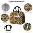 thumbnail image 4 of Obrewu Black Sunflower Lunch Bag for Adult, Insulated, Leakproof, Oxford Cloth, 4 of 7