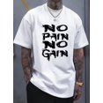 thumbnail image 1 of Camiseta con estampado "SIN DOLOR NO HAY GANANCIA", camisetas para hombre, camiseta informal de manga corta para verano, 1 of 5