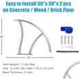 thumbnail image 6 of M optimized Pool Rail 30" x 30" 304 Stainless Steel 350LBS Load Capacity Silver Rustproof Pool Handrail for Swimming Pool with Blue Grip Cover & Accessories, 6 of 7