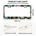 thumbnail image 3 of Coolnut Boho Flower License Plate Frames 2pcs, Aluminum Universal Car License Plate Holder with Elliptical Hole for US Vehicles, 12"x 6", 3 of 7