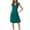 Green, variant on OSOLU Women Solid Color Short Sleeve V-Neck Dress Large Swing Dresses Summer Casual Skirt Leisure Skirts