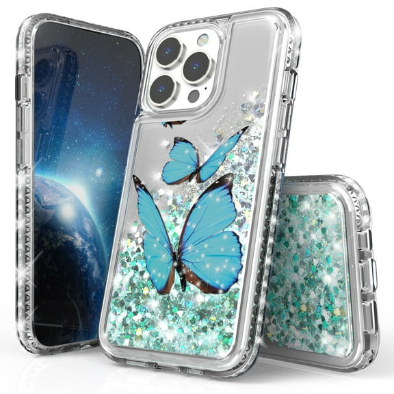 Shinning Diamond Liquid Designed For Apple iphone 13 Pro Max 6.7" Case Diamond Clear