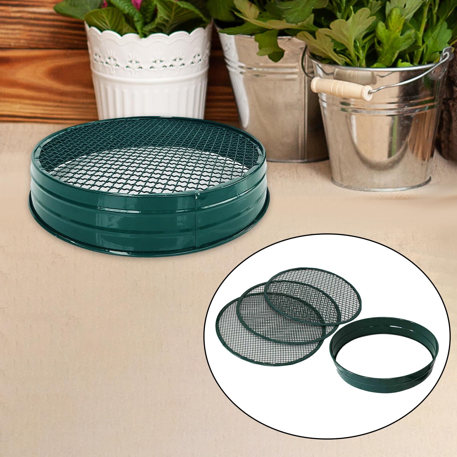 Metal Garden Riddle Sieve with 3 Interchangable Mesh Differing Hole Sizes Gardening Sifter for Gardening Enthusiast Versatile