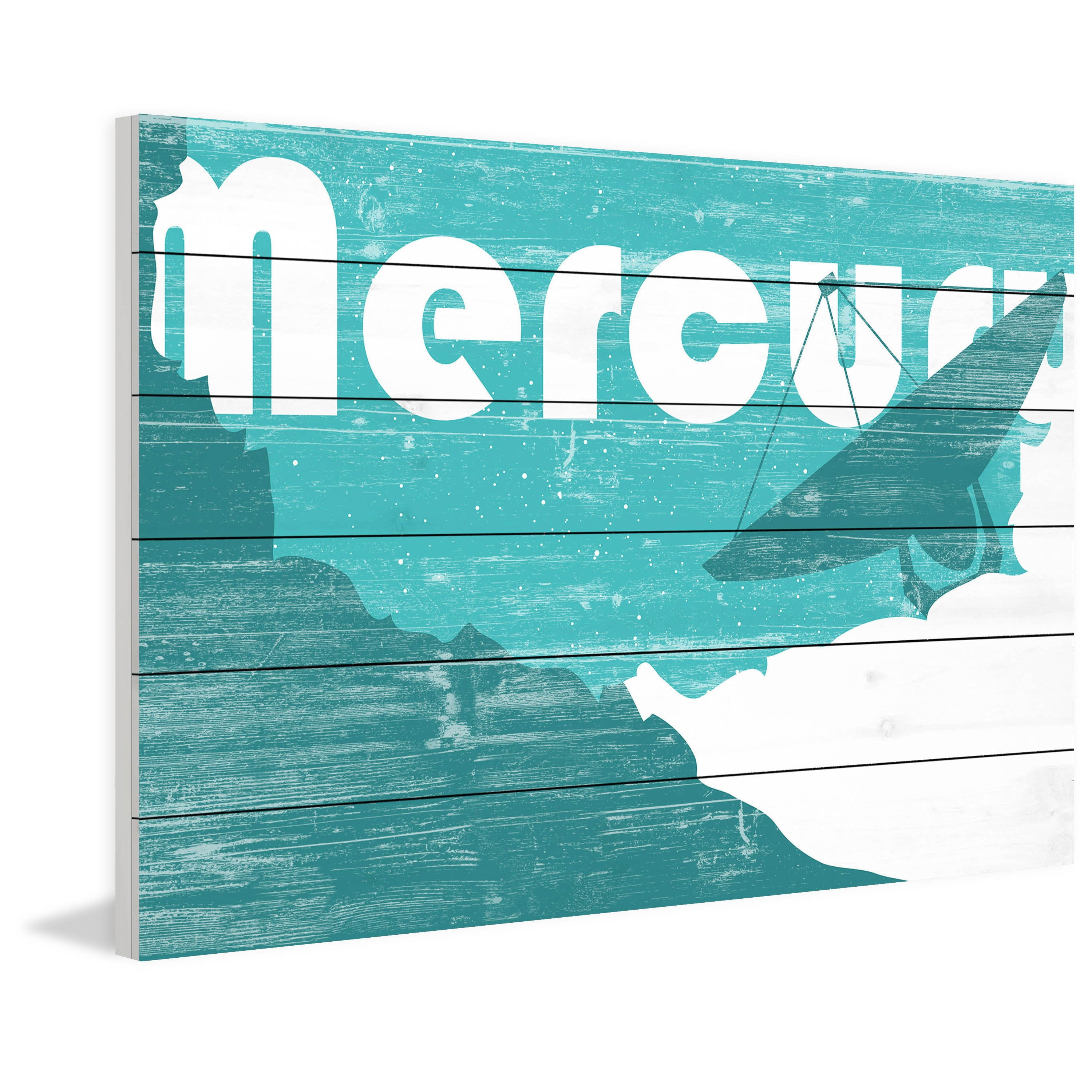 Marmont Hill - "Mercury" Painting Print on White Wood