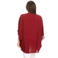 thumbnail image 2 of MOA COLLECTION Women's Solid Casual Lightweight 34 Sleeve Loose Fit Open Front Cardigan, 2 of 4