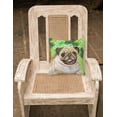 thumbnail image 2 of Carolines Treasures BB9892PW1818 Fawn Pug St.Patricks Fabric Decorative Pillow, 2 of 2