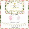 thumbnail image 5 of Christening Decorations Pink for Girls, Happy Christening Backdrop, On Your Christening Day Banner, First Holy Communion Baby Shower Baptism Party Supplies, 5 of 6