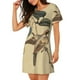 thumbnail image 2 of Fotbe Vintage Bird Bata de Dormir para Mujer con Estampado, Camisón de Algodón de Manga Corta, Ropa de Dormir Casual, 2 of 6