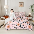 thumbnail image 4 of Castle Fairy Children Teens Adults Pink Flowers Bedding Comforter Set 2pcs,Chic Floral Blossoms Twin Comforter Sets Microfiber,Spring Garden Breathable Bedding Set,Super Cozy Room Decor,Reversible, 4 of 8