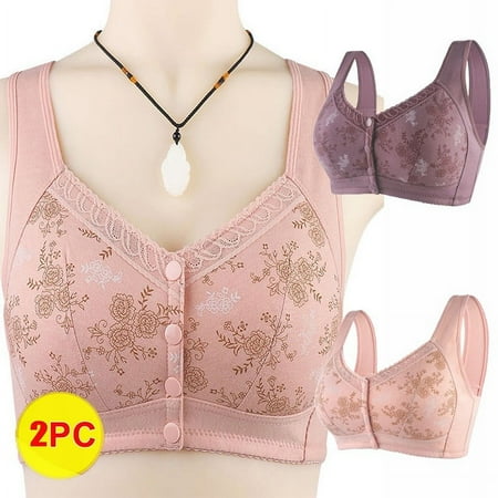 Itsame 1PC Bras for Women s Full Support Everyday Casual Bra Set Comfortable Breathable Wireless Comfort Bralette Pink Size 3XL