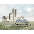 thumbnail image 2 of Deiter, Lori 18x15 Gold Ornate Wood Framed with Double Matting Museum Art Print Titled - Blue Flower Wagon, 2 of 4