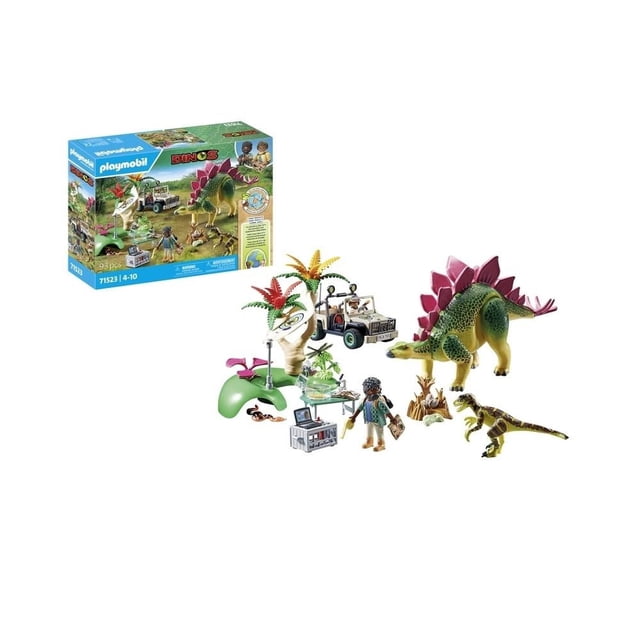 Set de Juego Playmobil Dinos Campamento de investigación con dinosaur 93 Piezas