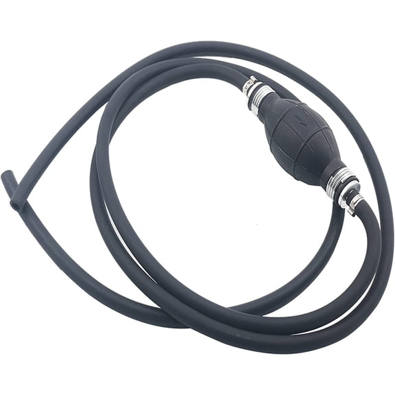 Fuel Line Assembly, 6.5 FT Fuel Hose Line Assembly 5/16’’ Inner Dia. Fuel Hose Line Assembly with Primer Bulb Steel Hose Clamps for Marine Outboard Boat Motor Tractors