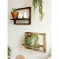 thumbnail image 4 of Rustic Wood Floating Shelves for Wall Decorative Wall Mounted Storage Display Shelf Plants Small Items Wooden Hanging Shelves, 4 of 9