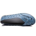 thumbnail image 4 of Itsun Womens Flats Shoes, Women's Flats Classic Fancy Leather Dress Shoes, Hollow Out Solid Color Casual Shoes, Comfort Soft Slip On Flats Shoes Blue, 4 of 5