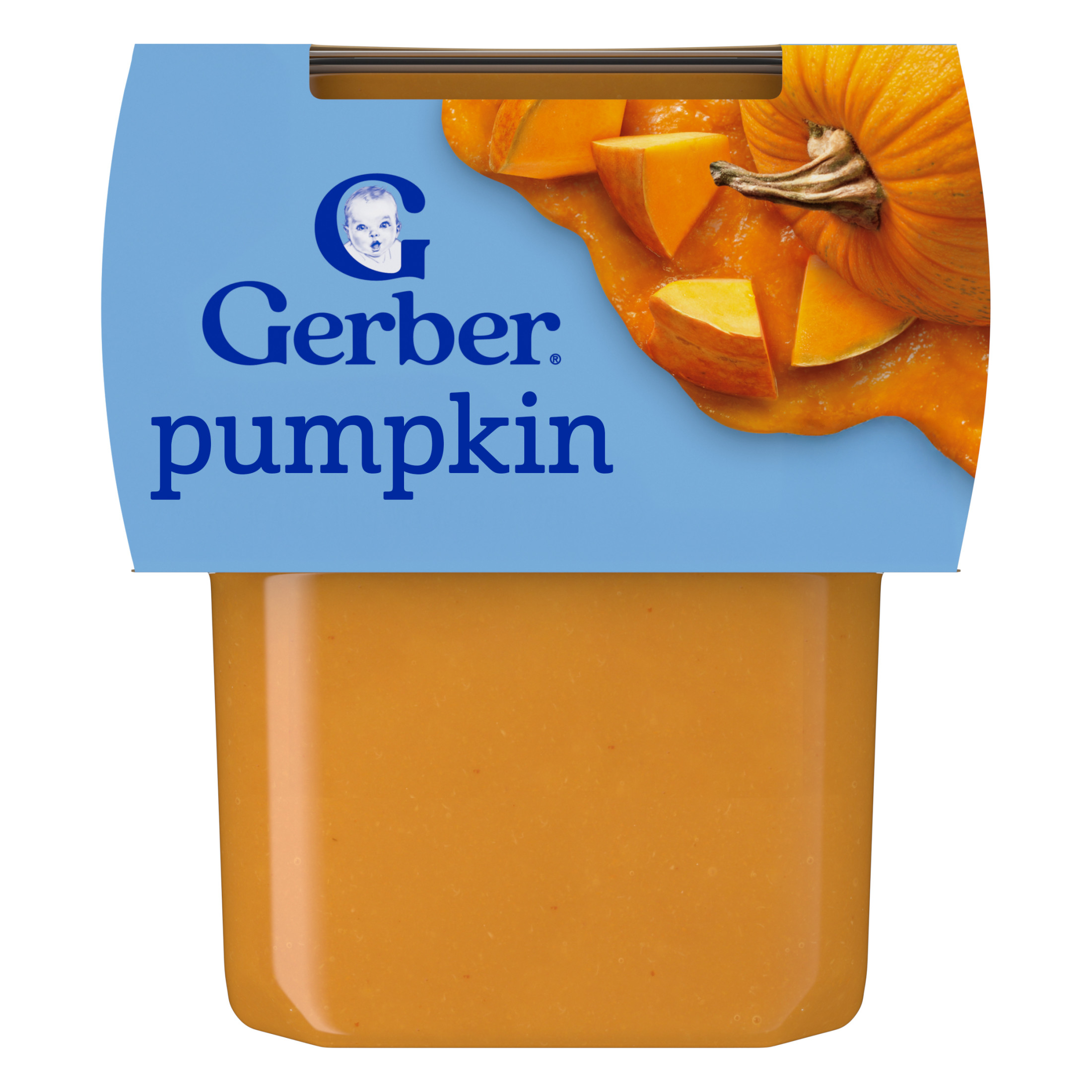 Gerber Stage 2 Baby Food, Pumpkin Puree Tubs, Baby Puree, 2PK 8 oz