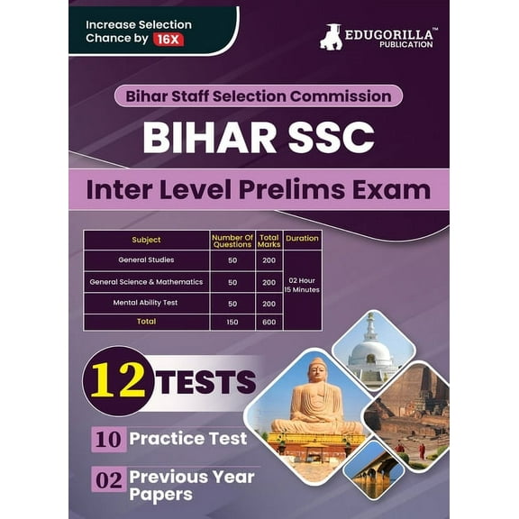 BSSC Inter Level Prelims Exam Book 2023 (English Edition) Bihar Staff Selection Commission 10 Practice Tests and 2 Previ, (Paperback)