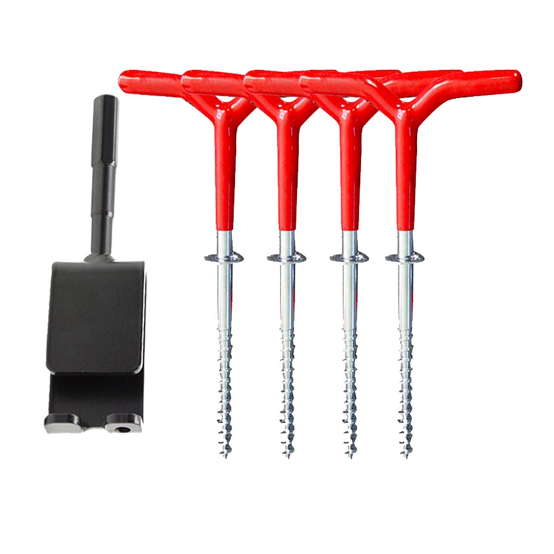 Universal Ice Anchor Kit, Ice Fishing Shelter Anchor Tool for Ice