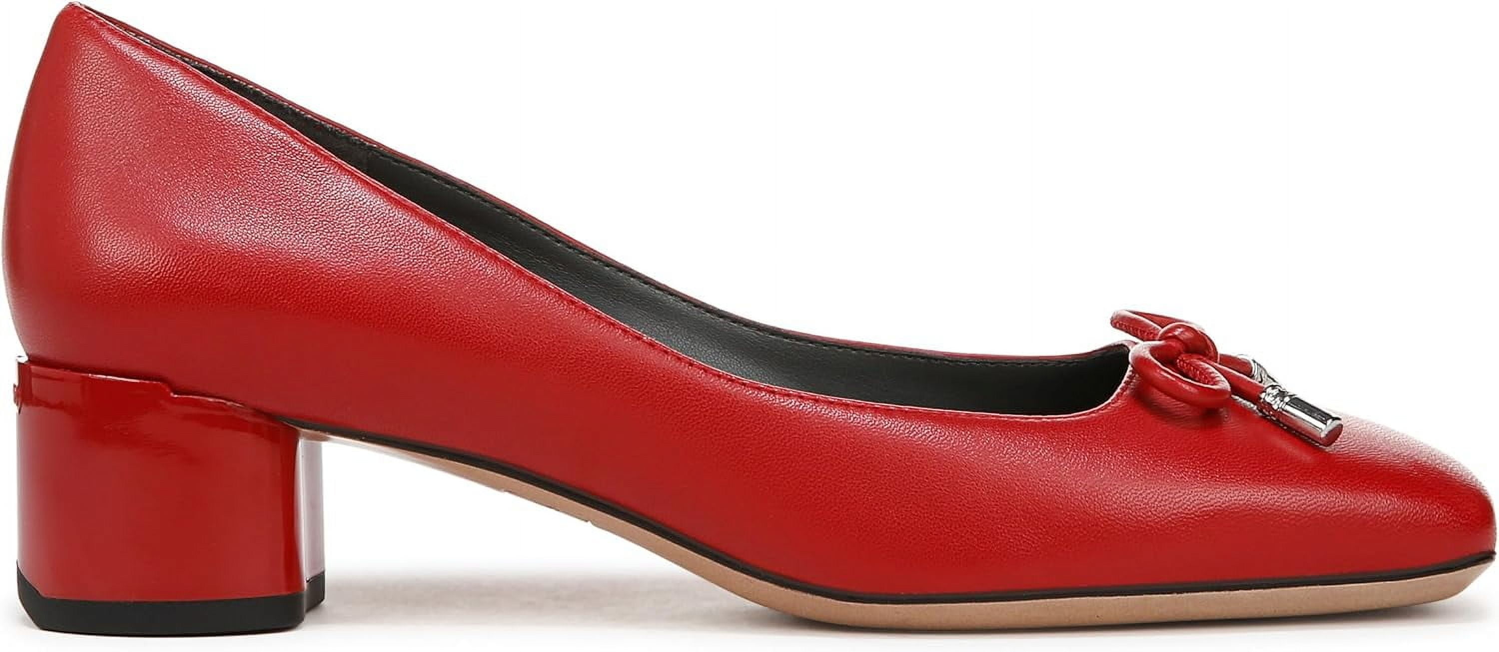 Franco Sarto Womens Natalia Square Toe Heel Pumps Crimson Red