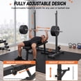 thumbnail image 4 of ZenSports Heavy Duty Weight Rack with Dual Mounting Modes, Adjustable Squat Barbell Stand Home Gym Strength Training Equipment for Squat Bench Press, Black, 4 of 11
