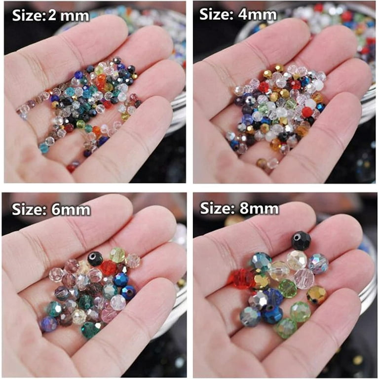 1mm/2mm/4mm/6mm/8mm Crystal Rondel Beads Faceted Glass Beads for