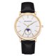 thumbnail image 1 of Reloj de cuarzo para parejas con esfera blanca y correa de cristal de lujo dorado Glamour, 1 of 2