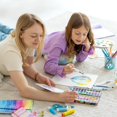 thumbnail image 6 of Zenacolor Watercolor Paint Set with 100 Colors - Water Color Pallet Adult & Kids with 3 Brush Pens - Vibrant, Neon, Pastel & Metallic Watercolor, 6 of 6