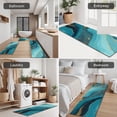 thumbnail image 5 of Blue and Gold Marble Wave Art Pattern Kitchen Rugs Sets Of 3,Kitchen Runner Rugs Non Skid Washable,Decorative Kitchen Floor Mats for Kitchen,Sink,Laundry,17"x30"+ 17"x47" + 17"x59", 5 of 6